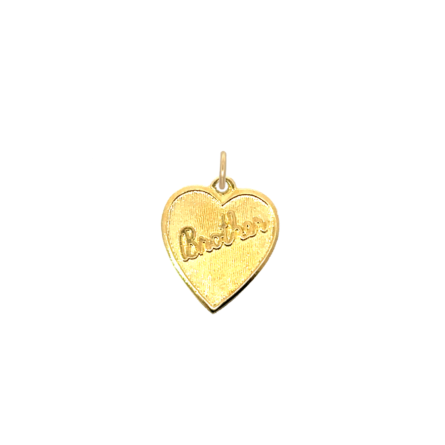 Brother Heart Charm