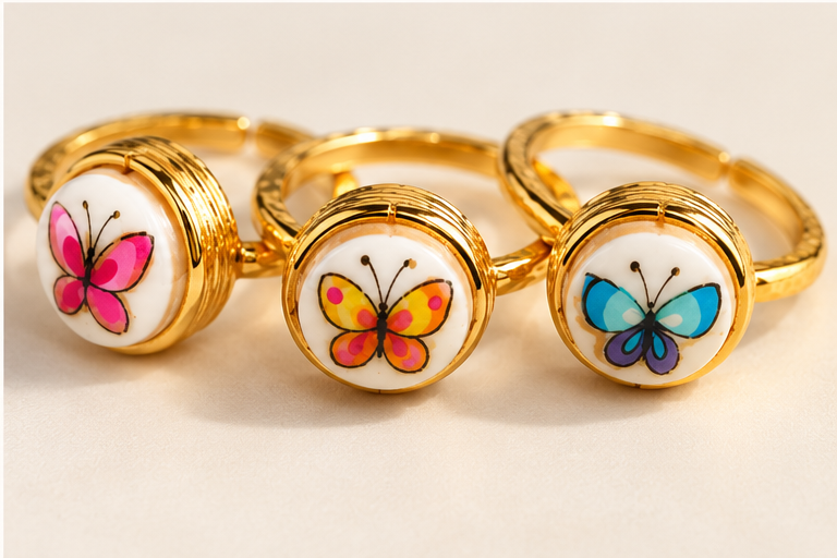 Vintage Japanese Butterfly Ring