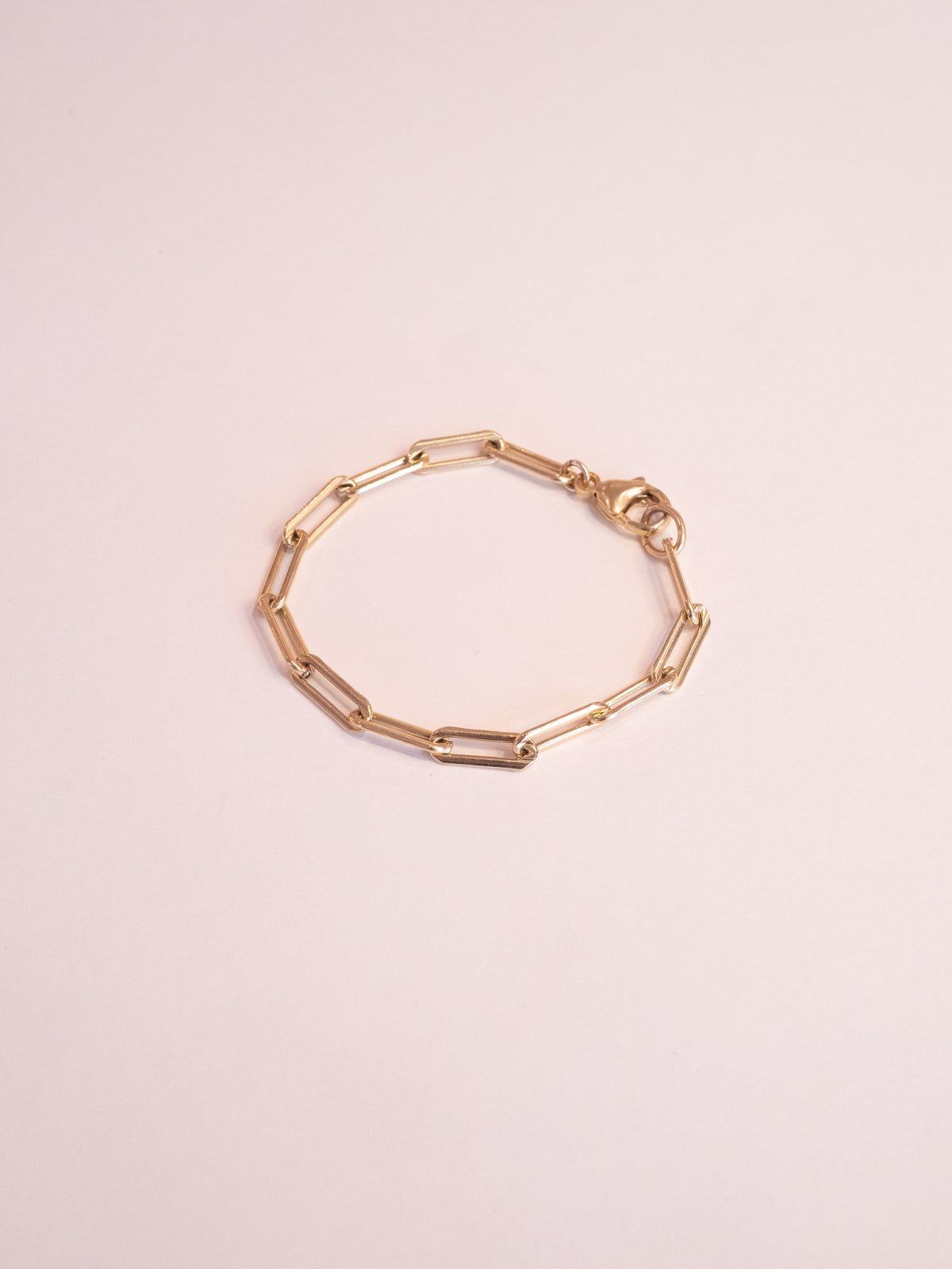 Gold-Filled Heavy Paperclip Bracelet