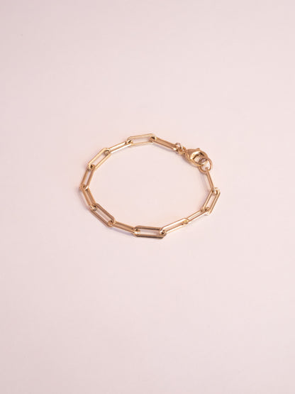 Gold-Filled Heavy Paperclip Bracelet