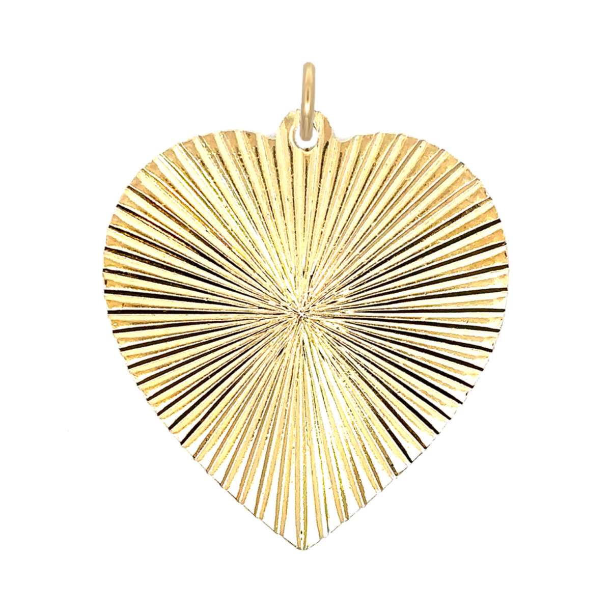 Ribbed Heart Charm