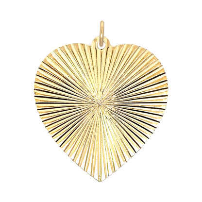 Ribbed Heart Charm