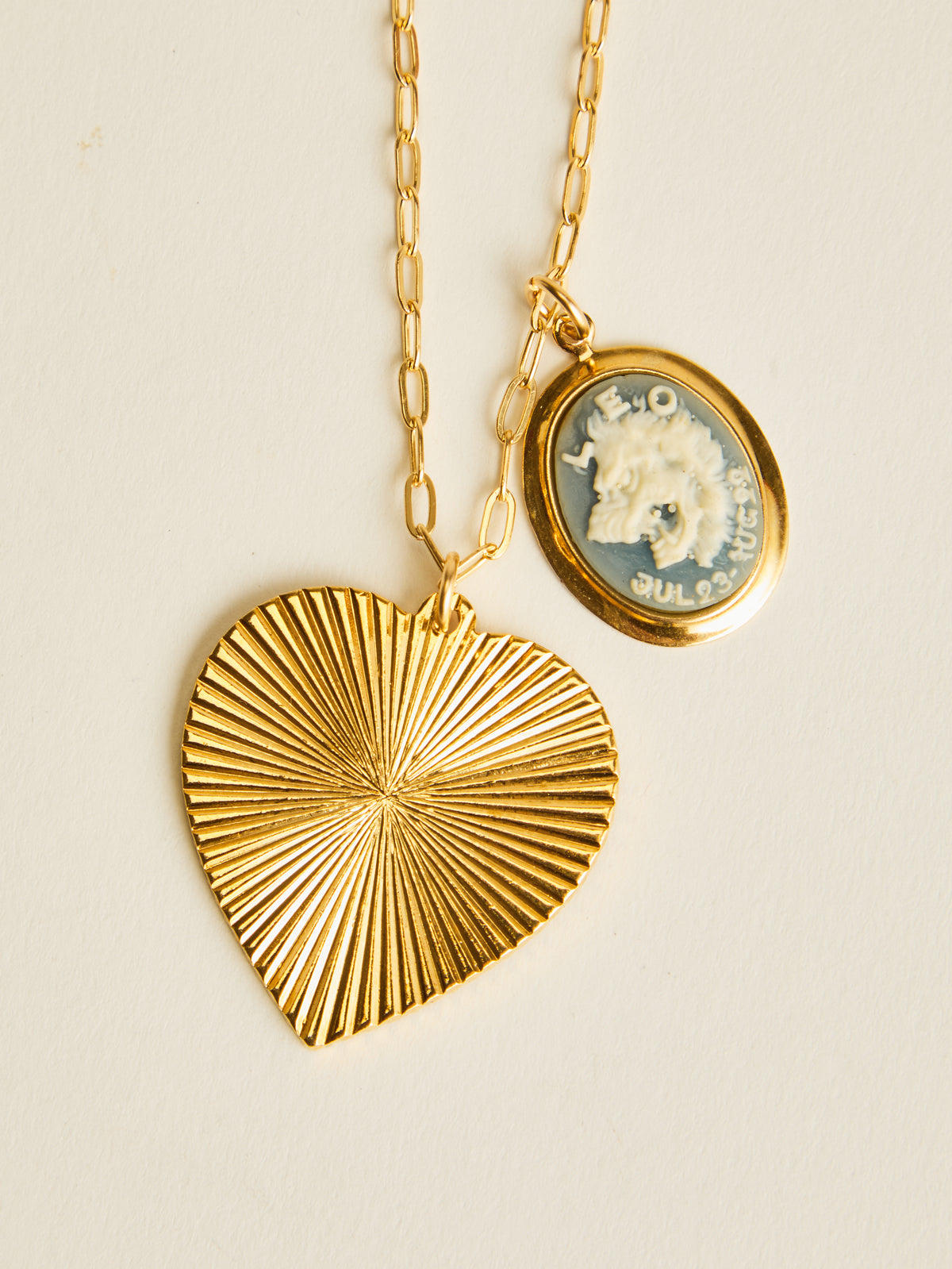 Ocean Blue Zodiac Heart Necklace