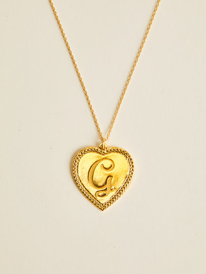 Letter Heart Necklace