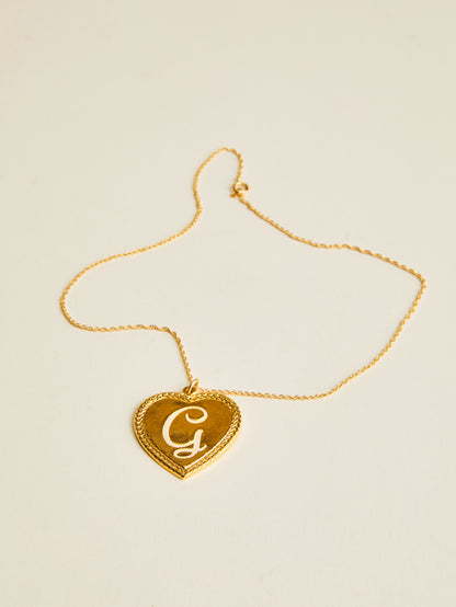 Letter Heart Necklace