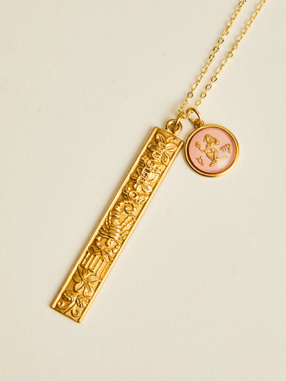 Minimalist Bar Zodiac Necklace