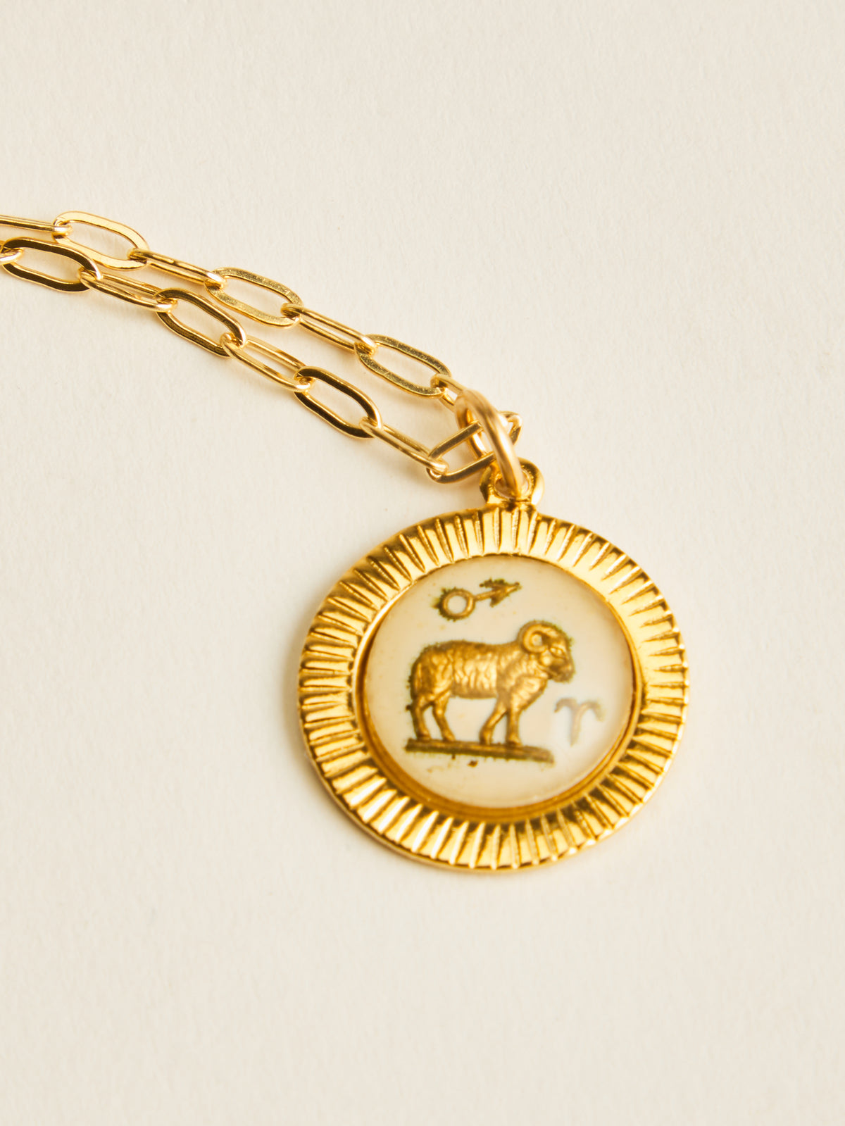 Small Framed Vintage Zodiac Necklace