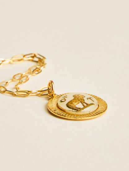 Small Framed Vintage Zodiac Necklace