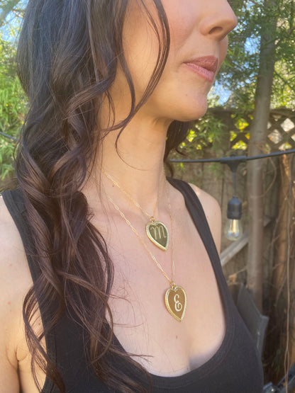 Letter Heart Necklace