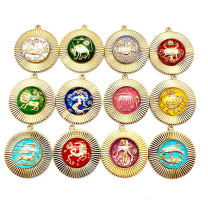 all 12 vintage zodiac charms for necklaces