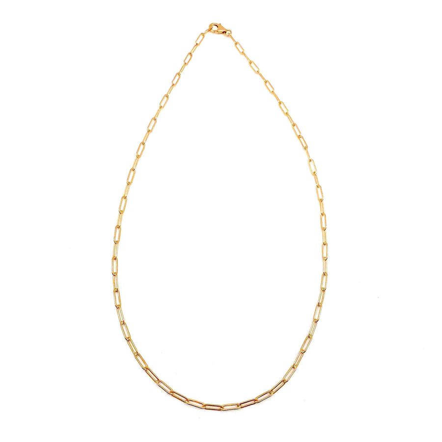 14k medium gold filled paperclip style chain