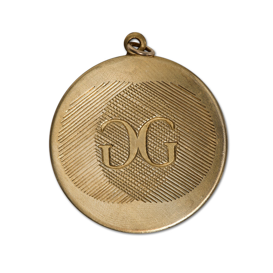 Vintage Gemini Engraved Pendant